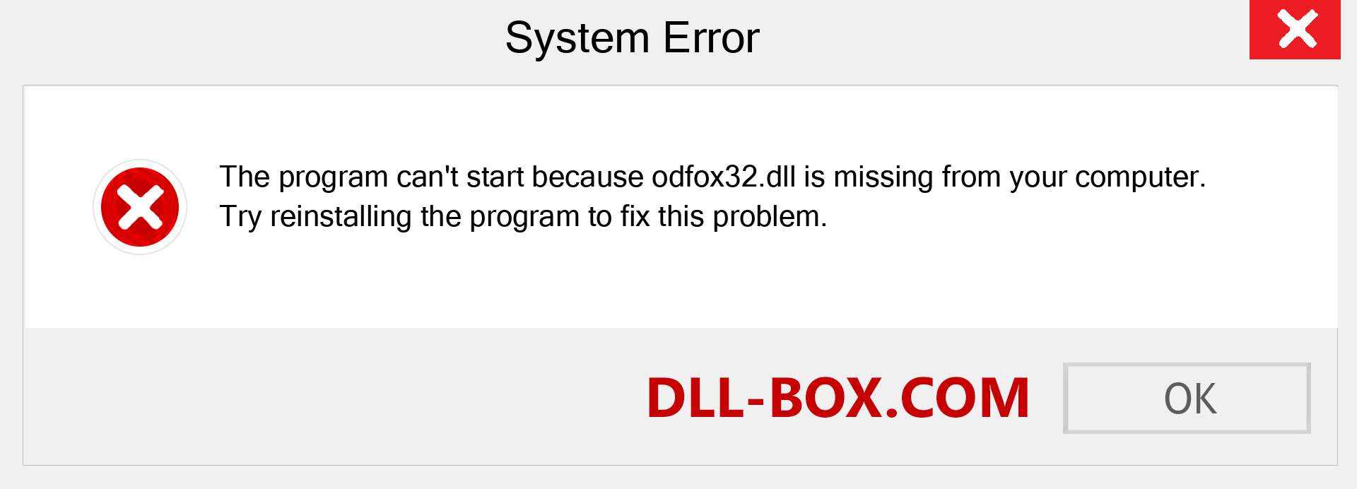  odfox32.dll file is missing?. Download for Windows 7, 8, 10 - Fix  odfox32 dll Missing Error on Windows, photos, images